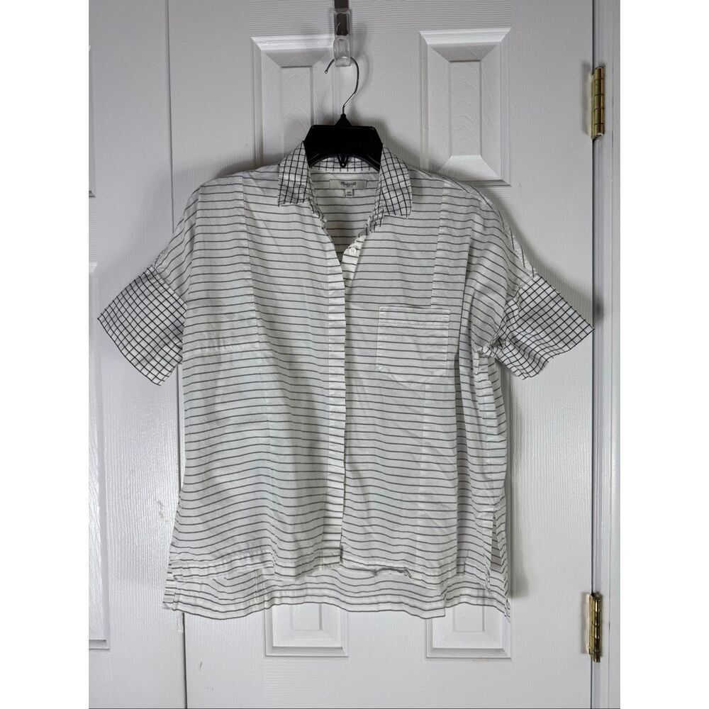 Madewell Womens Striped Button Front Blouse Size XS